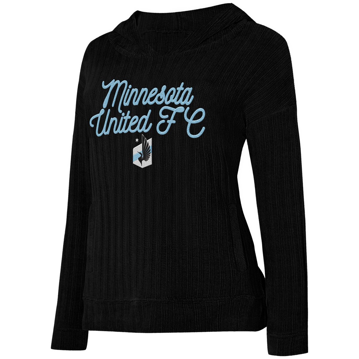 【公式グッズ】MLS ユナイテッドFC 長袖 Tシャツ Concepts Sport レディース ブラック (COL F23 Women's Linger LS Hooded Top)｜Fanatics公式ストア 店