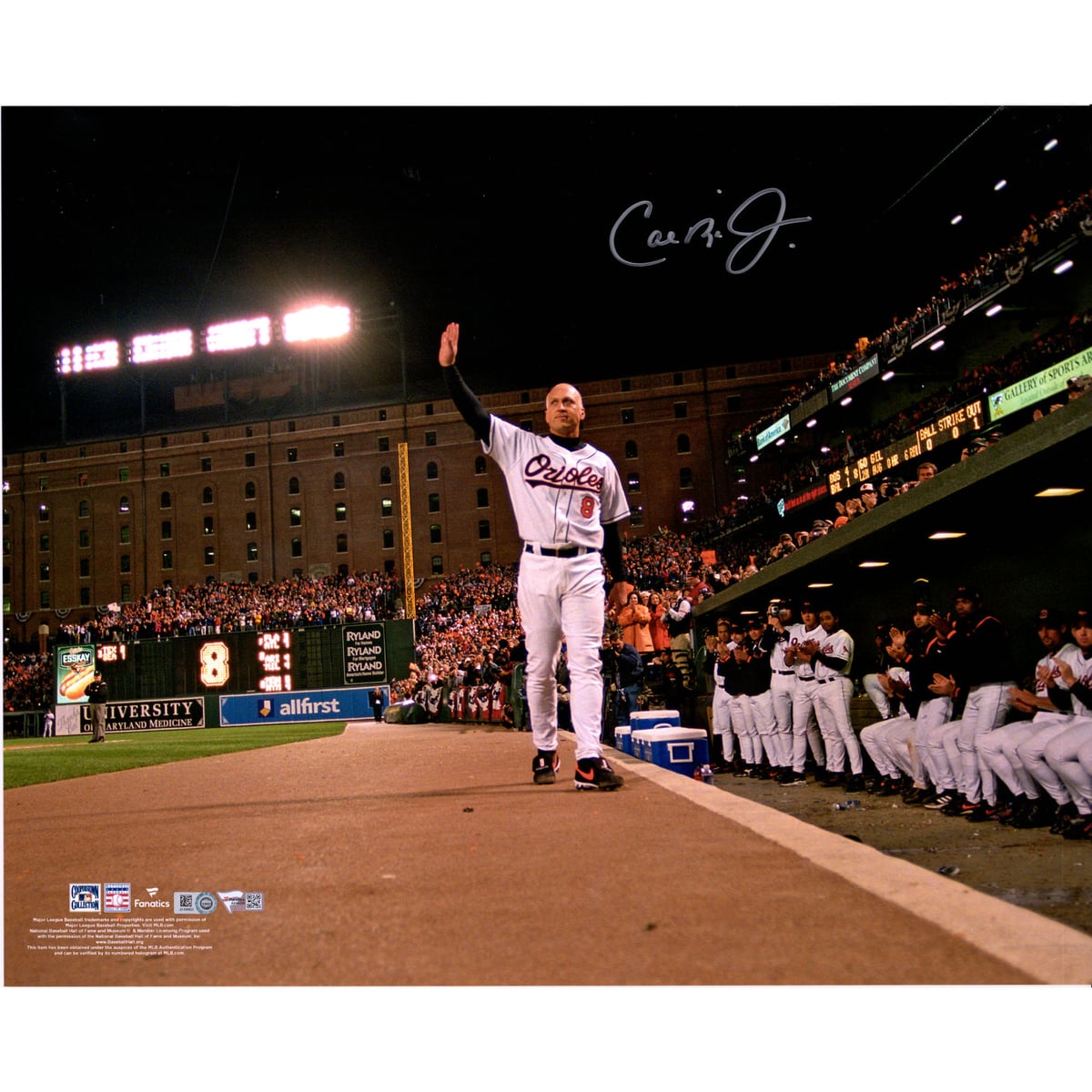【MLB公式ホログラム付】MLB オリオールズ カル・リプケンJr. 直筆サイン フォト Fanatics Authentic/ファナティクスオーセンティック (Aut 16x20 772020)