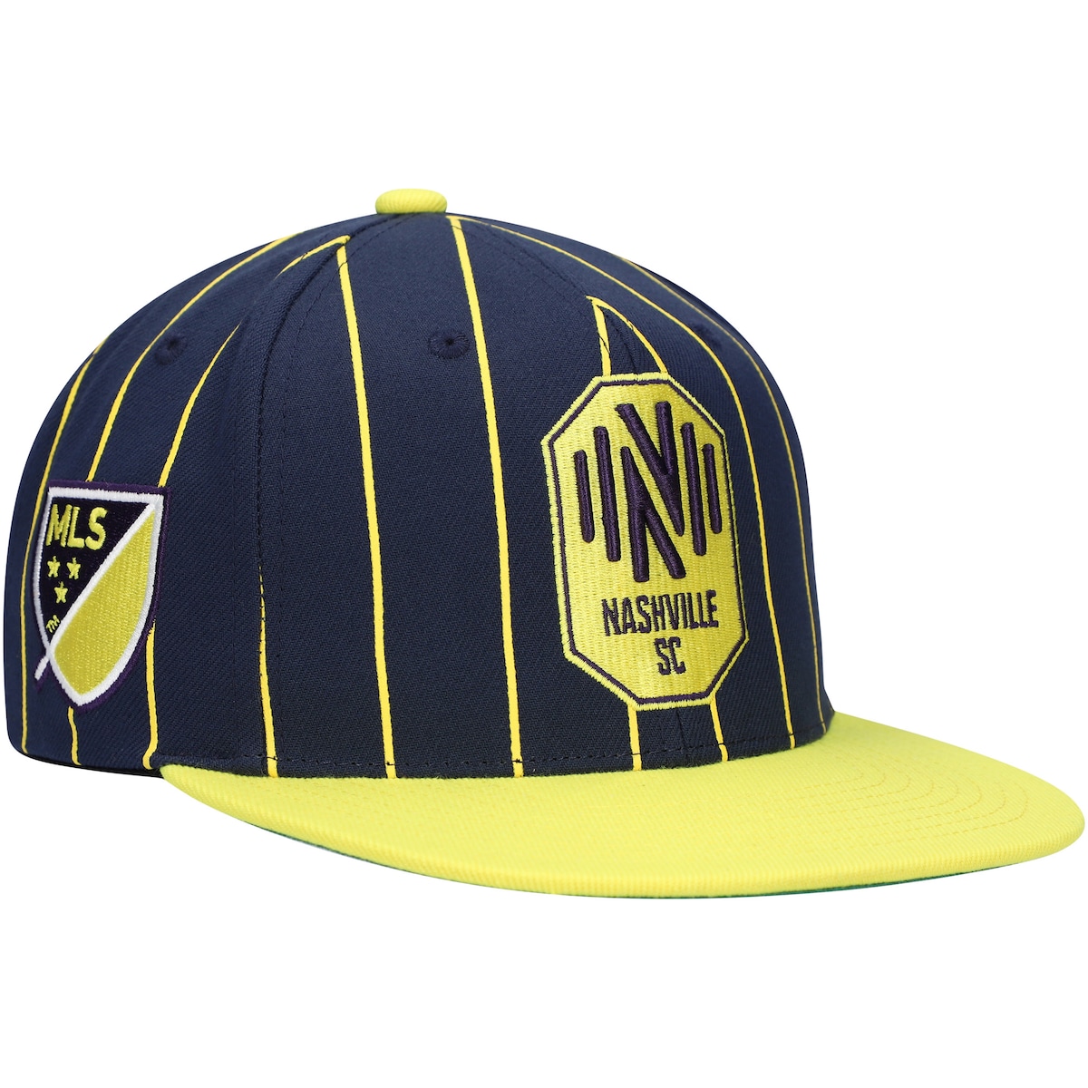 【公式グッズ】MLS ナッシュビル・SC アジャスタブル キャップ Mitchell & Ness/ミッチェル＆ネス メンズ ネイビー (MNC S23 Men's Team Pin Snapback)