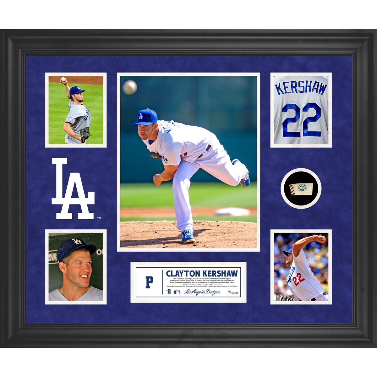 【公式グッズ】MLB ドジャース クレイトン・カーショウ コレクタブルフォト Fanatics Authentic/ファナティクスオーセンティック (5 Photo Collage wgu ball MLB)