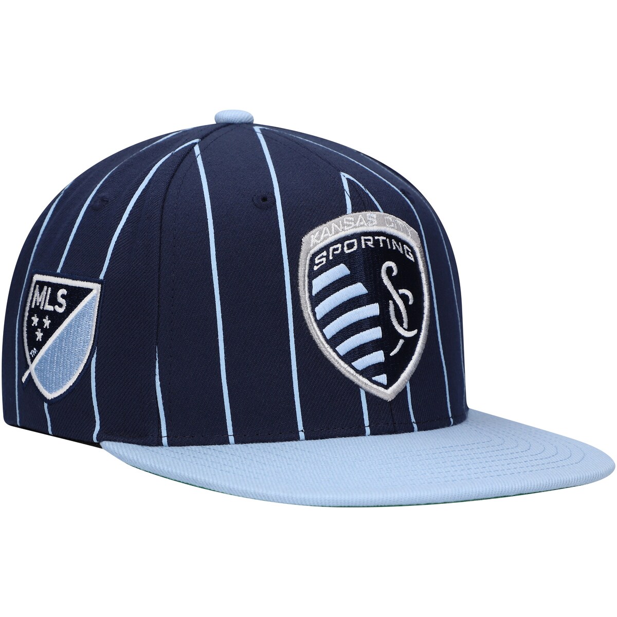 【公式グッズ】MLS カンザスシティ アジャスタブル キャップ Mitchell & Ness/ミッチェル＆ネス メンズ ネイビー (MNC S23 Men's Team Pin Snapback)