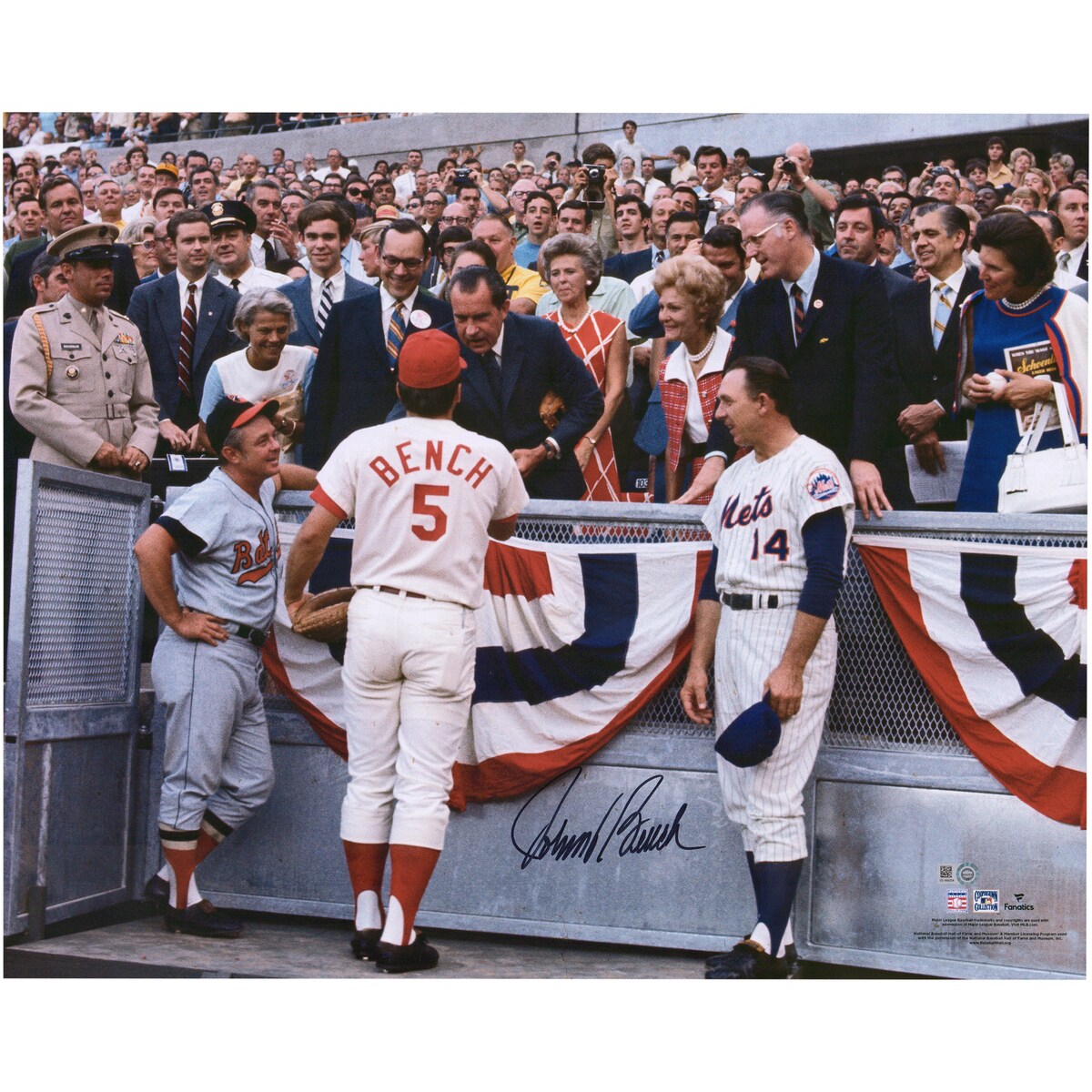 楽天市場】【MLB公式ホログラム付】MLB レッズ ジョニー・ベンチ 直筆