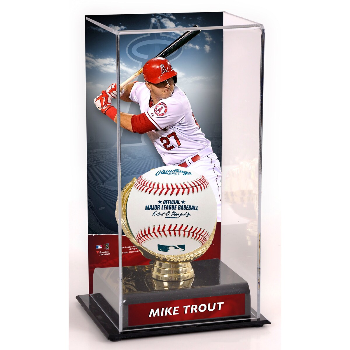 【公式グッズ】MLB エンゼルス マイク・トラウト コレクタブル用ケース Fanatics Authentic/ファナティクスオーセンティック (Player Baseball Display Case MLB)|Fanatics公式ストア 店