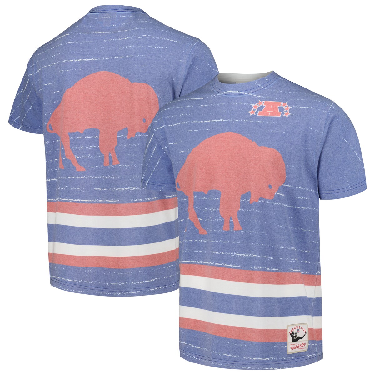 【公式グッズ】NFL ビルズ Tシャツ Mitchell & Ness/ミッチェル＆ネス メンズ ロイヤル (NFL JUMBOTRON 3.0 SUBLIMATED SS TEE)