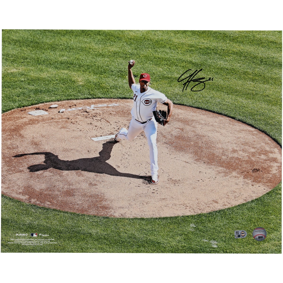 【MLB公式ホログラム付】MLB レッズ ハンター・グリーン 直筆サイン フォト （16x20） Fanatics Authentic/ファナティクスオーセンティック (AUT 16x20 PHOTO 45147)