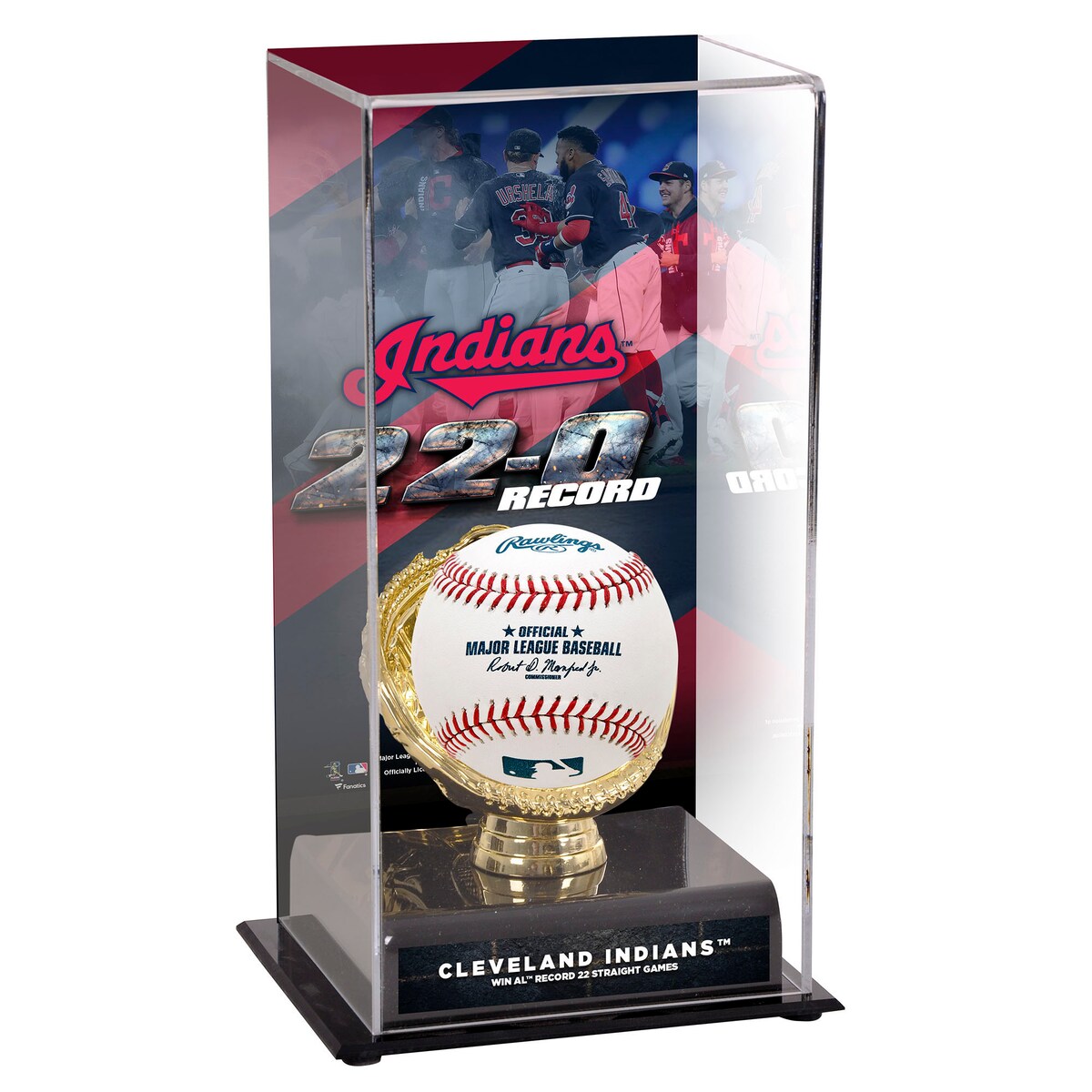 【公式グッズ】MLB インディアンス コレクタブル用ケース Fanatics Authentic/ファナティクスオーセンティック (MLB17 Win Streak Baseball Display Case)|Fanatics公式ストア 店