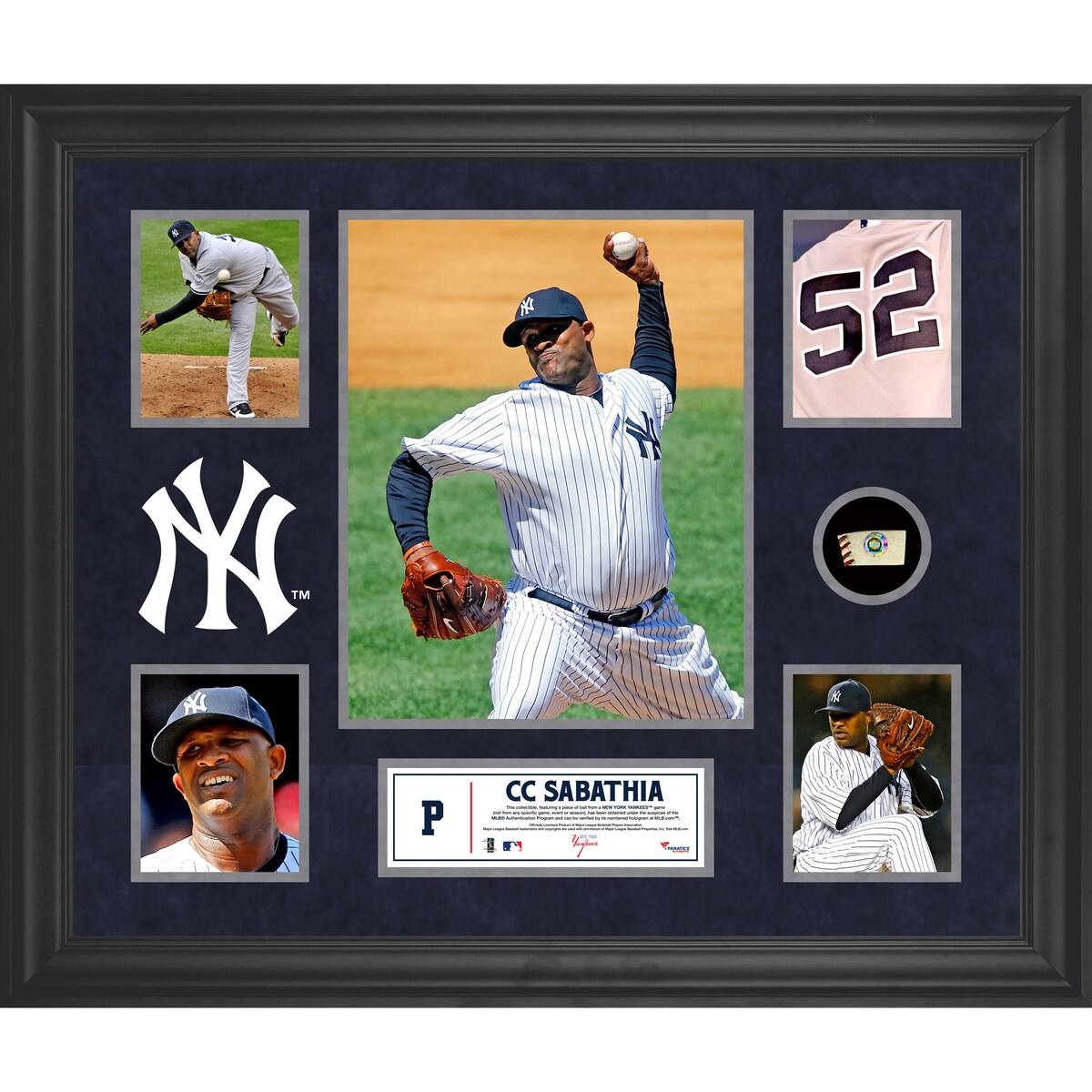【公式グッズ】MLB ヤンキース CC・サバシア コレクタブルフォト Fanatics Authentic/ファナティクスオーセンティック (5 Photo Collage wgu ball MLB)
