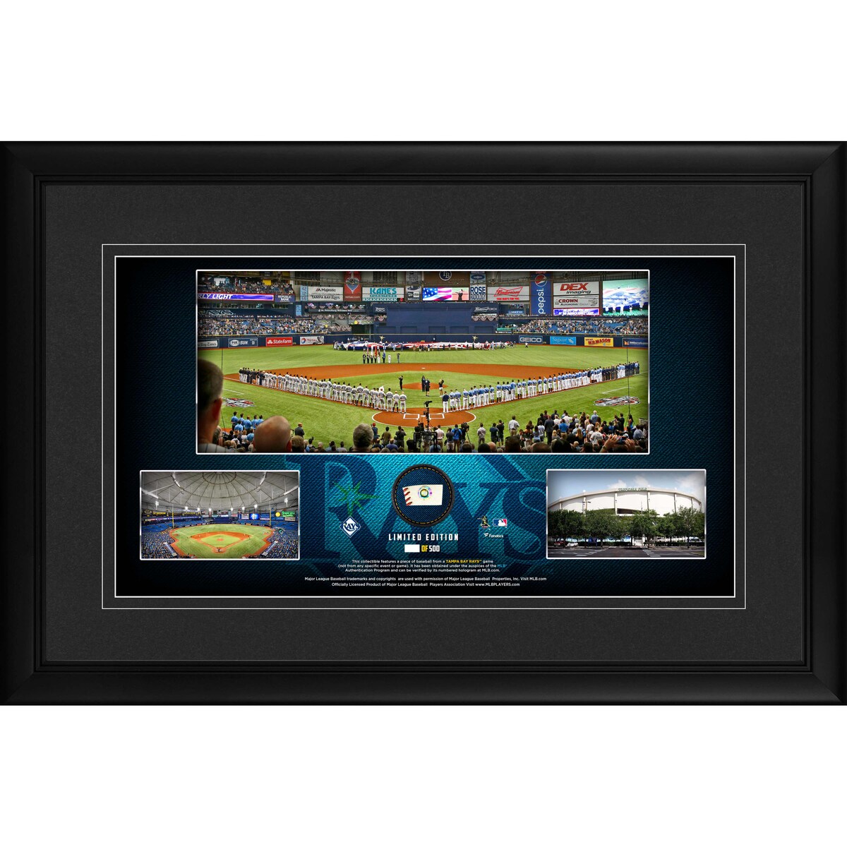 【公式グッズ】MLB レイズ コレクタブルフォト（パノラマサイズ） Fanatics Authentic/ファナティクスオーセンティック (10x18 Stadium Pano Collage wgu Ball MLB)