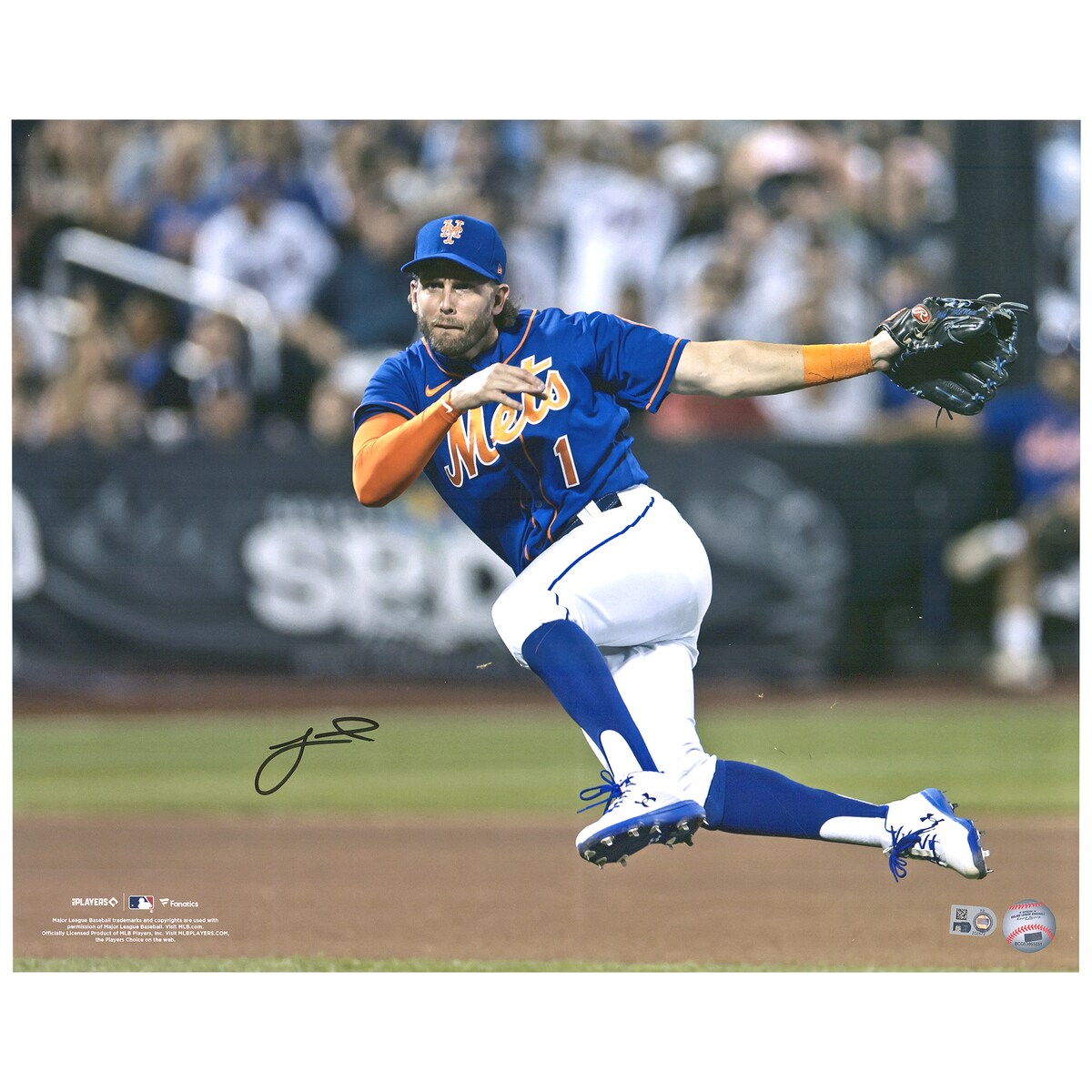 【MLB公式ホログラム付】MLB メッツ ジェフ・マクニール 直筆サイン フォト Fanatics Authentic/ファナティクスオーセンティック (AUT 16x20 PHOTO 8302022)