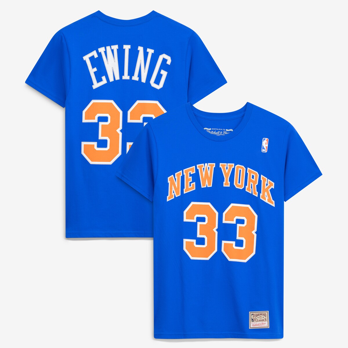 【公式グッズ】NBA ニックス パトリック・ユーイング Tシャツ Mitchell & Ness/ミッチェル&ネス メンズ ブルー (MNC Mens HD Stitch NN Tee)|Fanatics公式ストア 店
