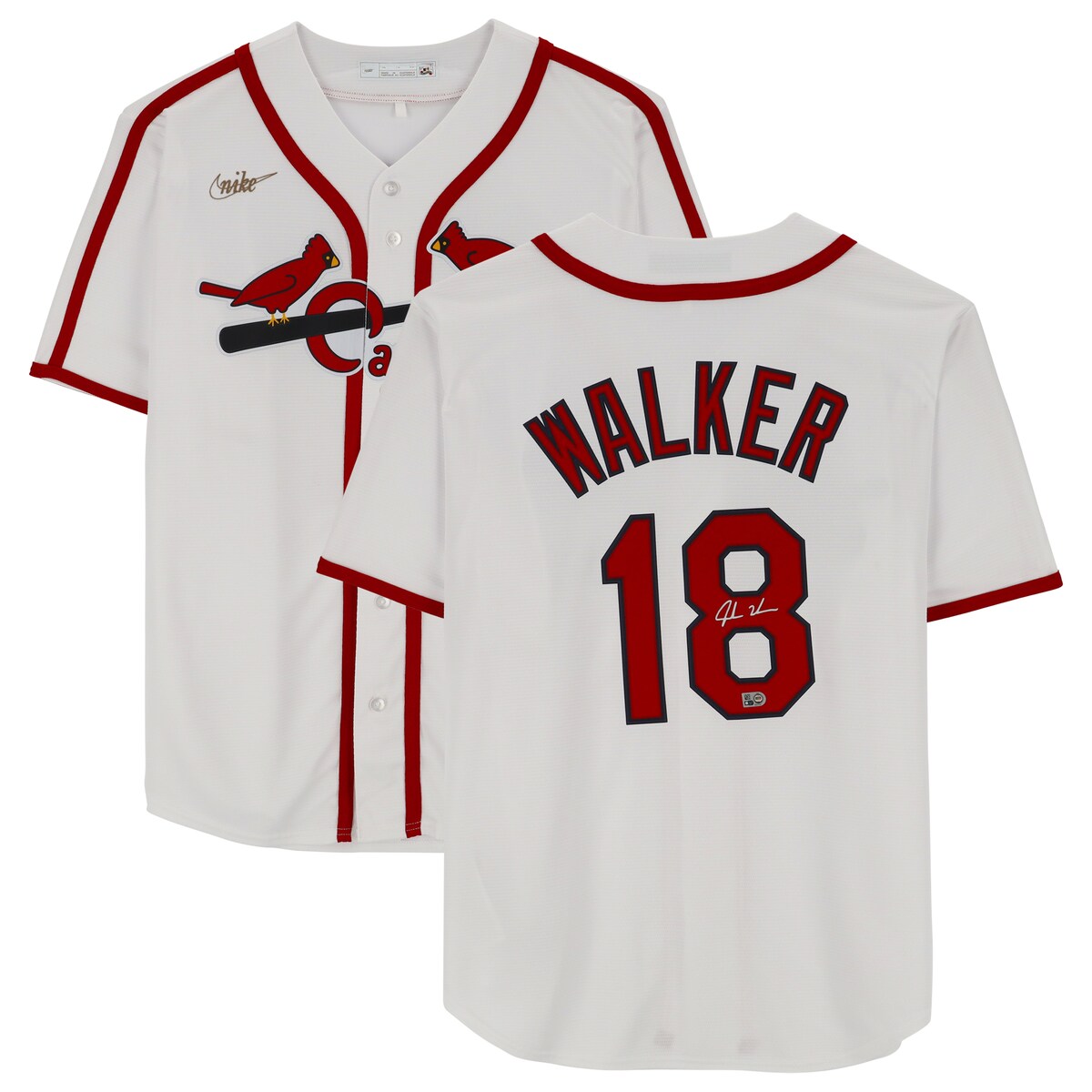 【MLB公式ホログラム付】MLB カージナルス ジョーダン・ウォーカー 直筆サイン ユニフォーム Fanatics Authentic/ファナティクスオーセンティック (AUT BB JERSEY 45015)