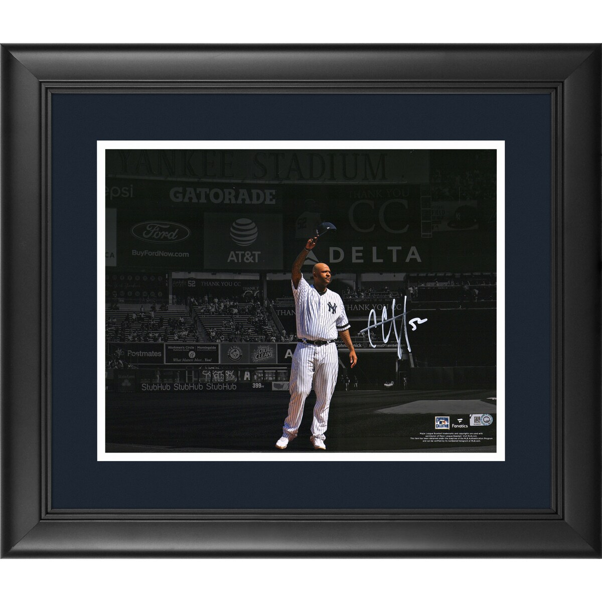 【MLB公式ホログラム付】MLB ヤンキース CC・サバシア 直筆サイン フォト Fanatics Authentic/ファナティクスオーセンティック (FR1192719)