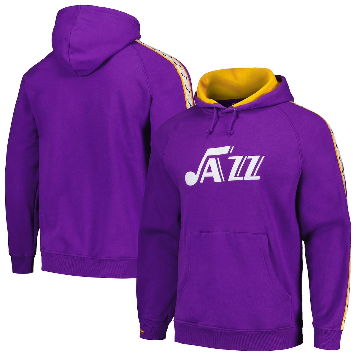 【公式グッズ】NBA ジャズ プルオーバー パーカー Mitchell & Ness/ミッチェル&ネス メンズ パープル (NBA MEN'S HWC NIGHTS FLEECE HOODIE)