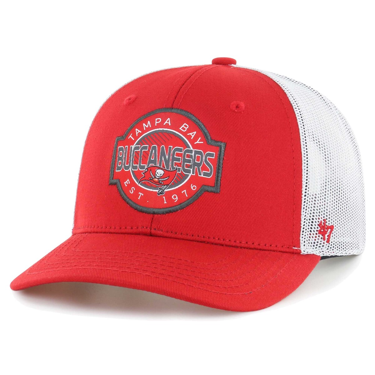 NFL バッカニアーズ アジャスタブルキャップ '47 キッズ レッド (NFL Youth Scramble Trucker)