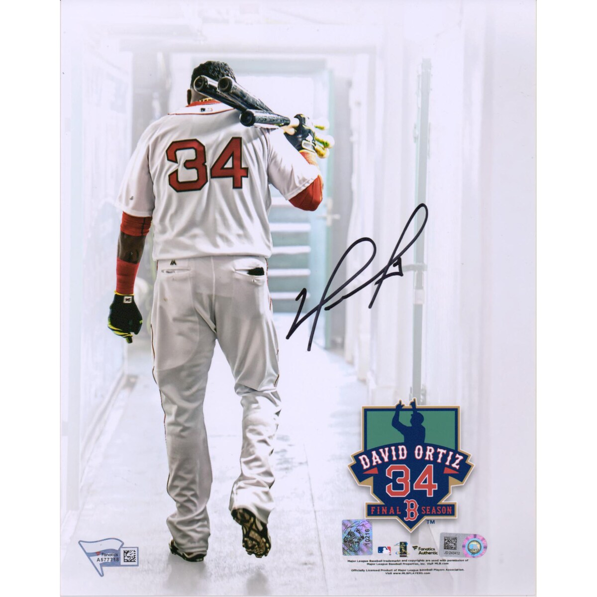 【MLB公式ホログラム付】MLB レッドソックス デビッド・オルティス 直筆サイン フォト （8x10） Fanatics（ファナティクス） (08BB060319)