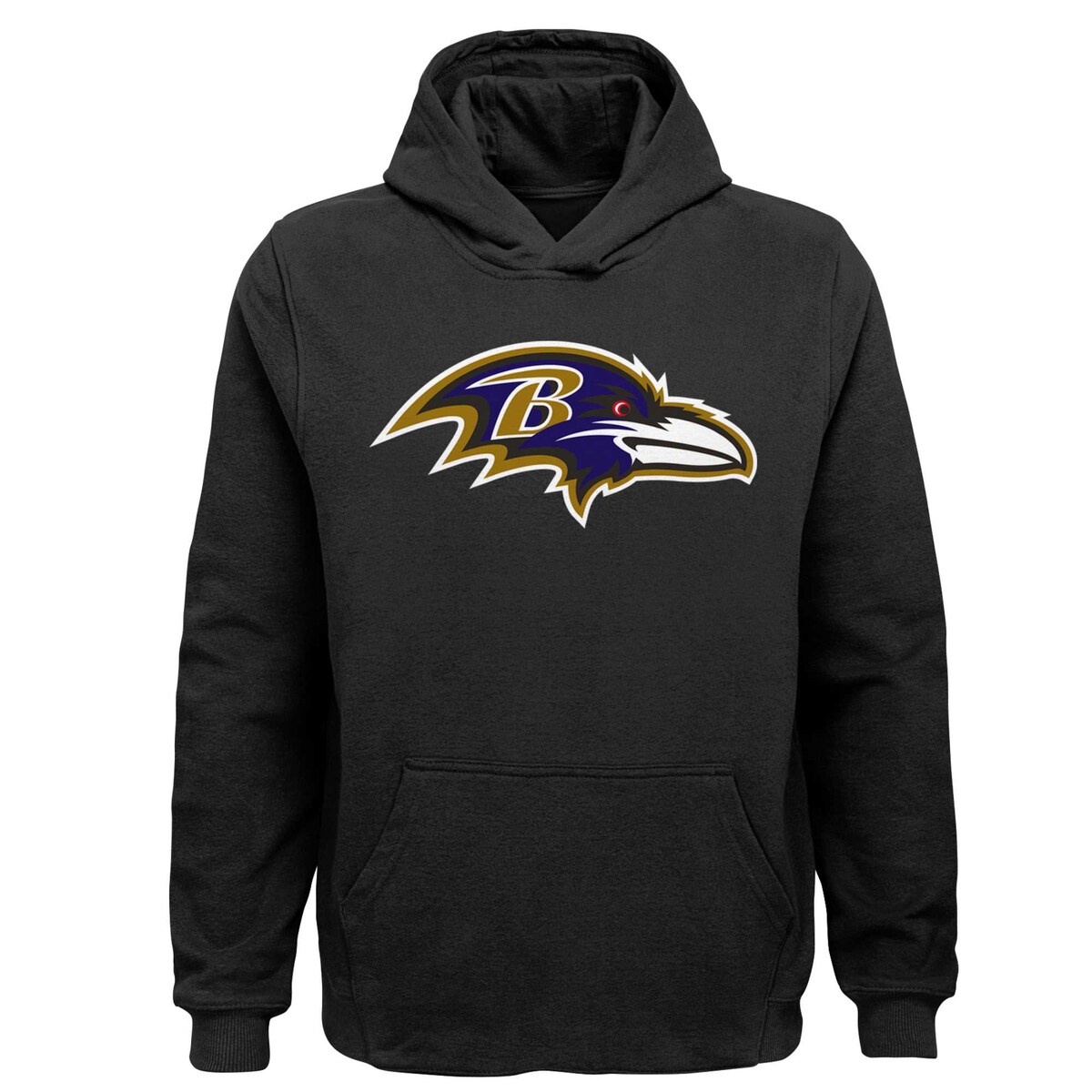 【公式グッズ】NFL レイブンズ プルオーバー パーカー Outerstuff キッズサイズ ブラック (23 Youth Team Logo POH)