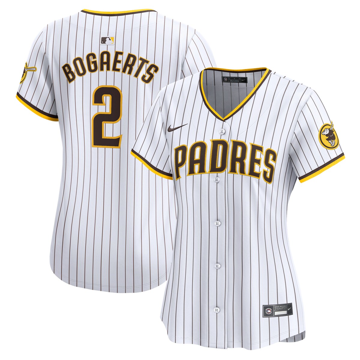 【公式グッズ】MLB パドレス ザンダー・ボガーツ リミテッド ユニフォーム Nike/ナイキ レディース ホワイト (2024 Nike Women's Limited Player Jerseys - FTF NTP Master Style)