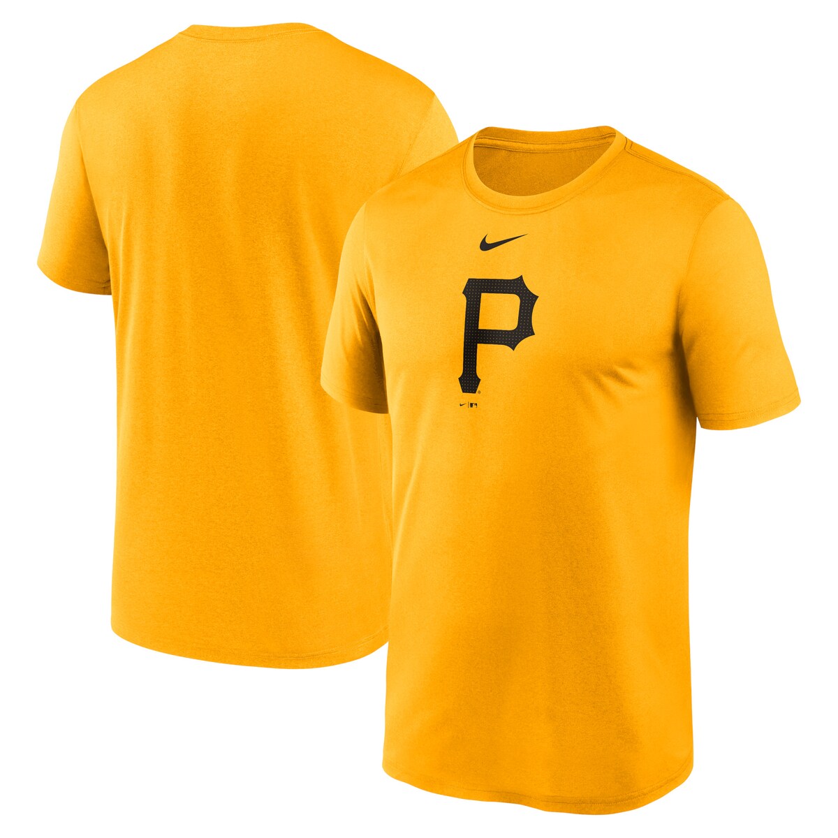 【公式グッズ】MLB パイレーツ Tシャツ Nike/ナイキ メンズ イエロー (Fuse Mesh Large Logo Legend Tee SP24)