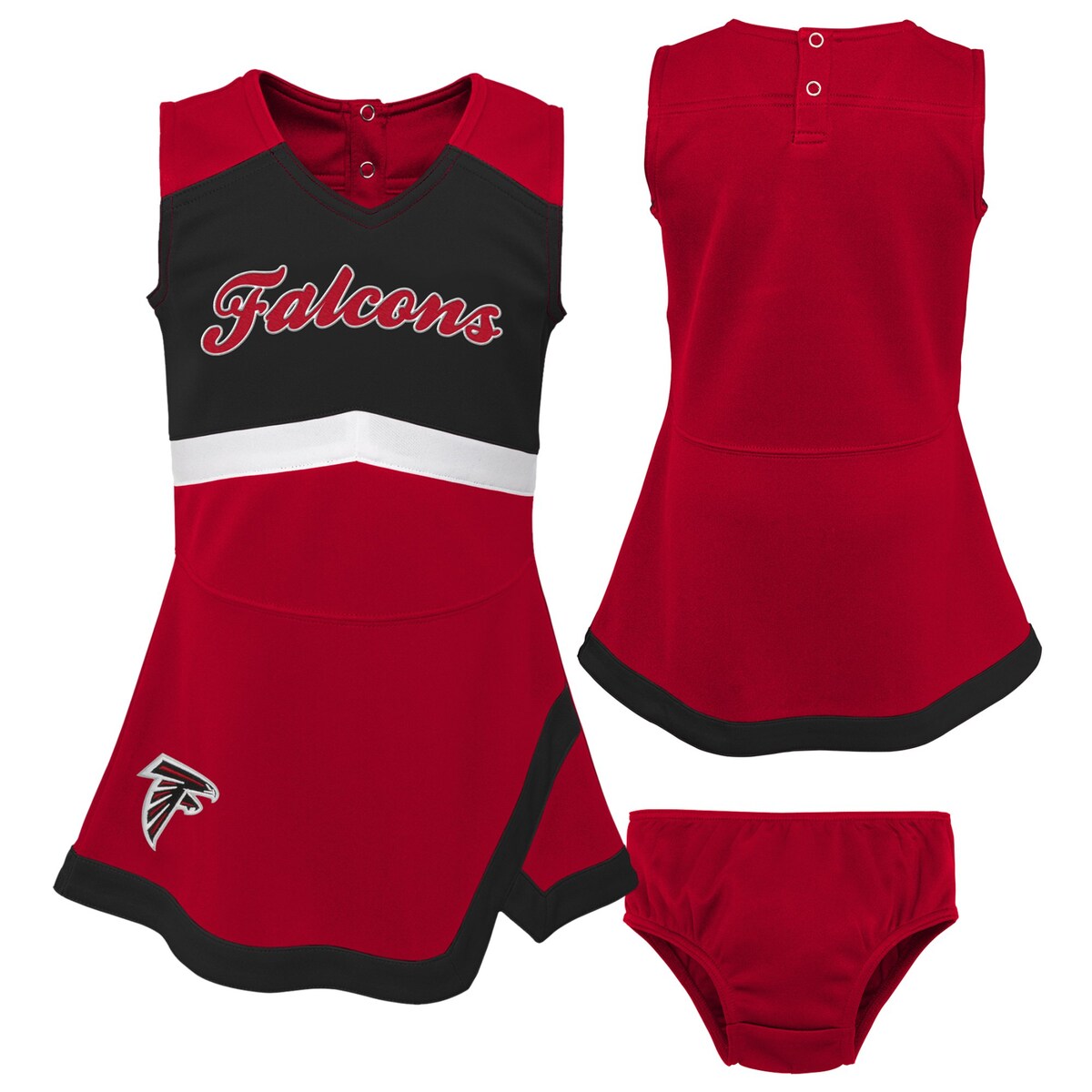 【公式グッズ】NFL ファルコンズ チアドレス Outerstuff（アウタースタッフ） トドラー レッド (23 Juvenile Cheer Captain Jumper Dress)｜Fanatics公式ストア 店