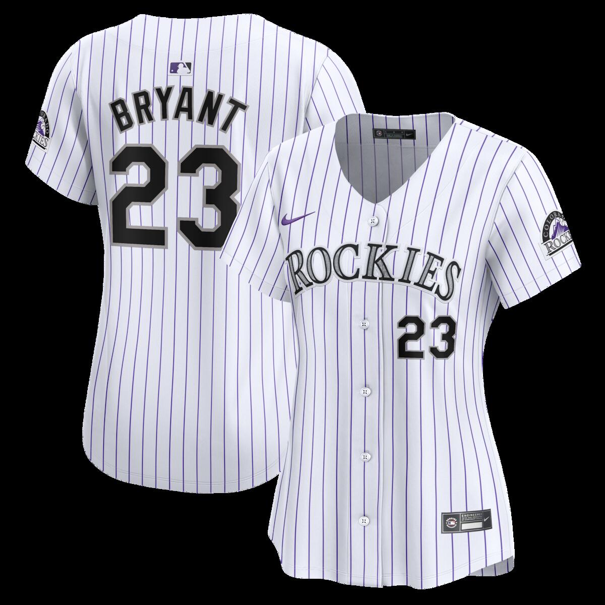 【公式グッズ】MLB ロッキーズ クリス・ブライアント リミテッド ユニフォーム Nike/ナイキ レディース ホワイト (2024 Nike Women's Limited Player Jerseys - FTF NTP Master Style)|Fanatics公式ストア 店