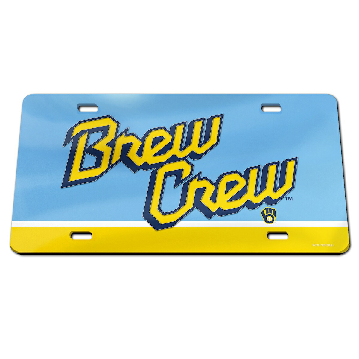 【公式グッズ】MLB ブルワーズ カー用品・カーアクセサリー WinCraft (Acrylic License Plate-City Connect1)
