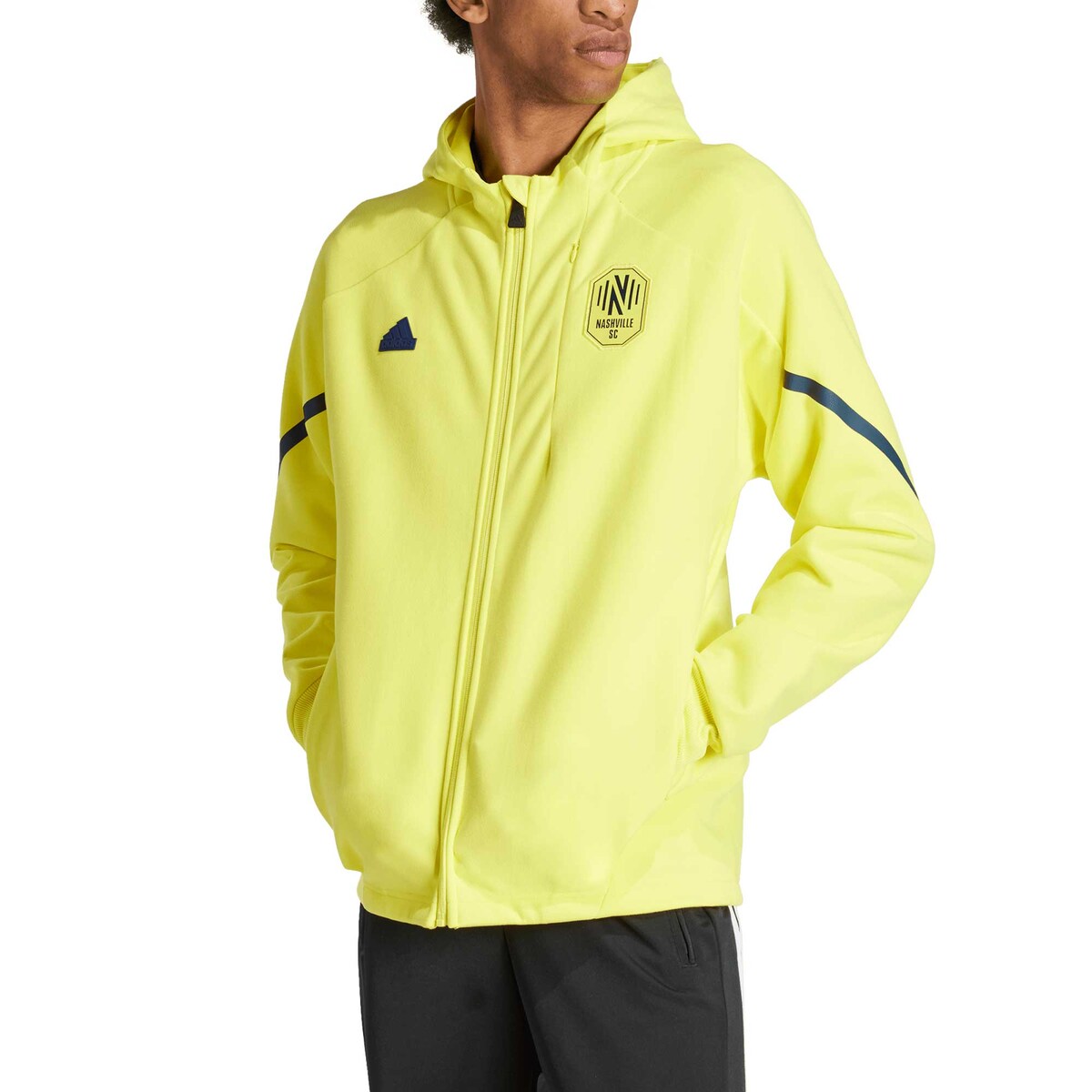 【公式グッズ】MLS ナッシュビル・SC ジャケット Adidas/アディダス メンズ イエロー (ADI 2024 Men's Player Anthem & Travel Jacket)｜Fanatics公式ストア 店