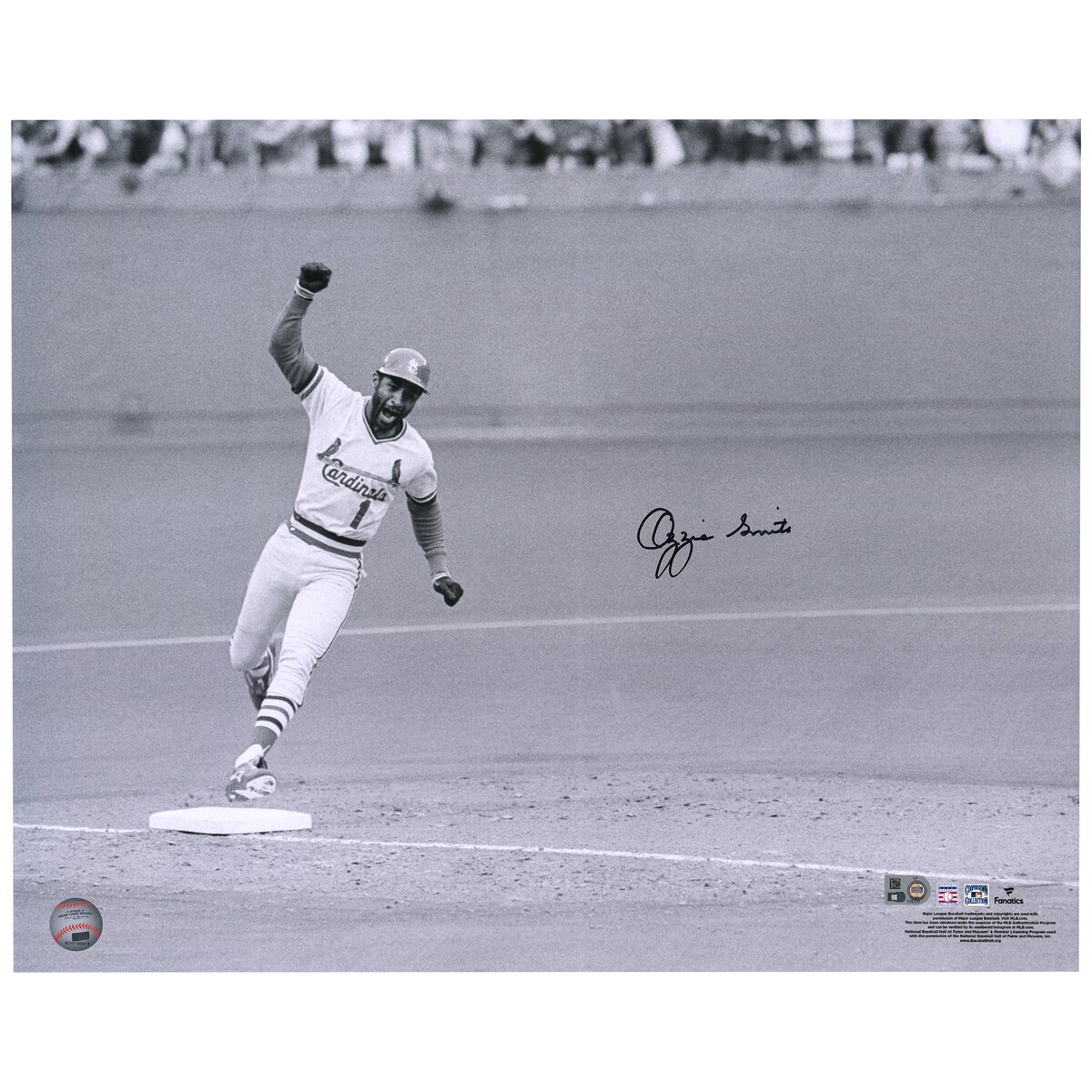 【MLB公式ホログラム付】MLB カージナルス オジー・スミス 直筆サイン フォト Fanatics Authentic/ファナティクスオーセンティック (AUT 16x20 PHOTO 44844 -1)