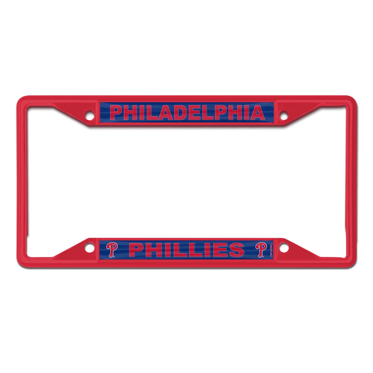 【公式グッズ】MLB フィリーズ カー用品・カーアクセサリー WinCraft (Chrome Colored License Plate Frame)