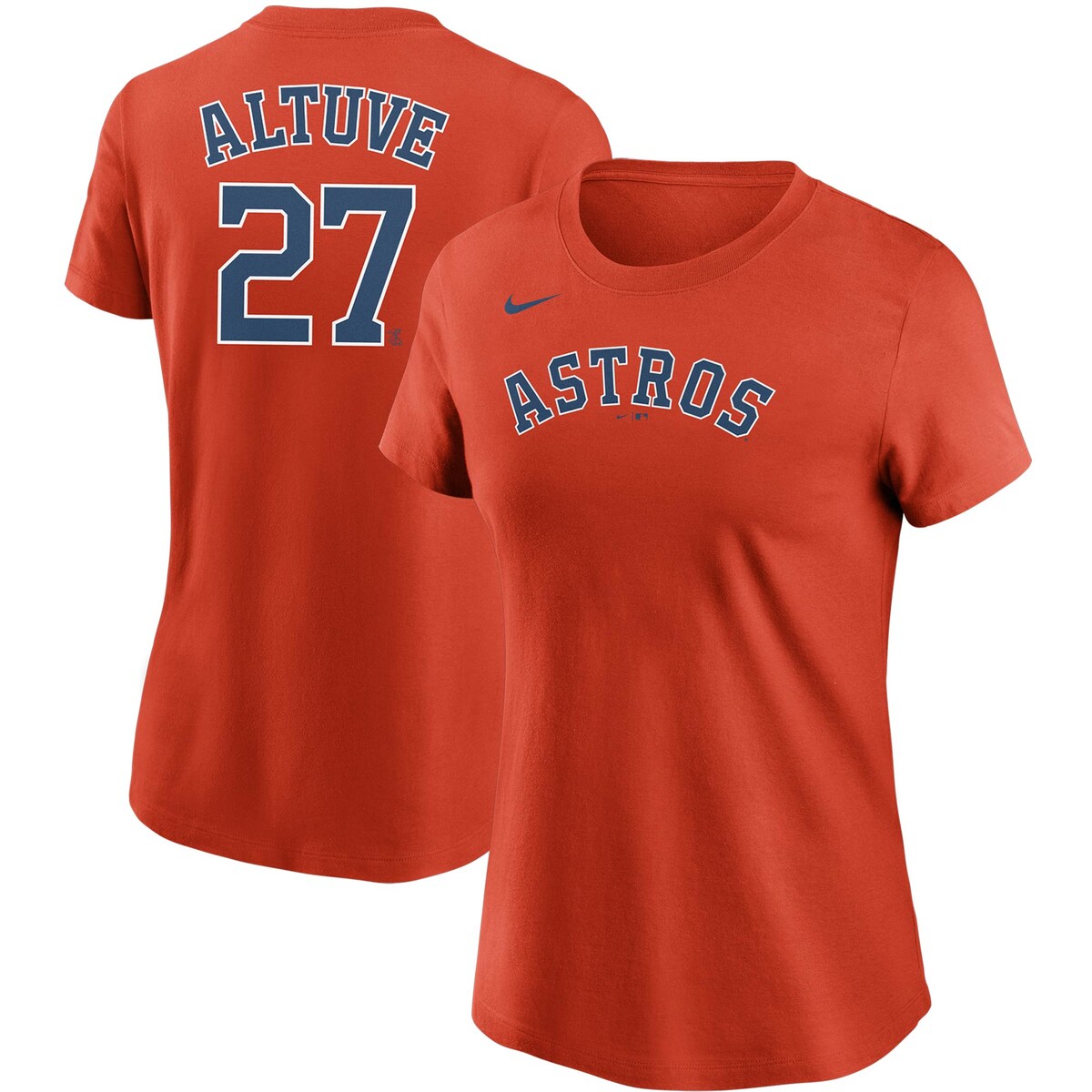 【公式グッズ】MLB アストロズ ホセ・アルトゥーベ Tシャツ Nike/ナイキ レディース オレンジ (Women's Nike Name & Number T-Shirt)｜Fanatics公式ストア 店