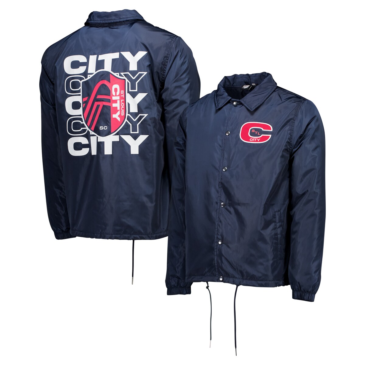 【公式グッズ】MLS セントルイス・シティSC ジャケット Sport Design Sweden メンズ ネイビー (SDS S24 Men's Coaches Jacket)