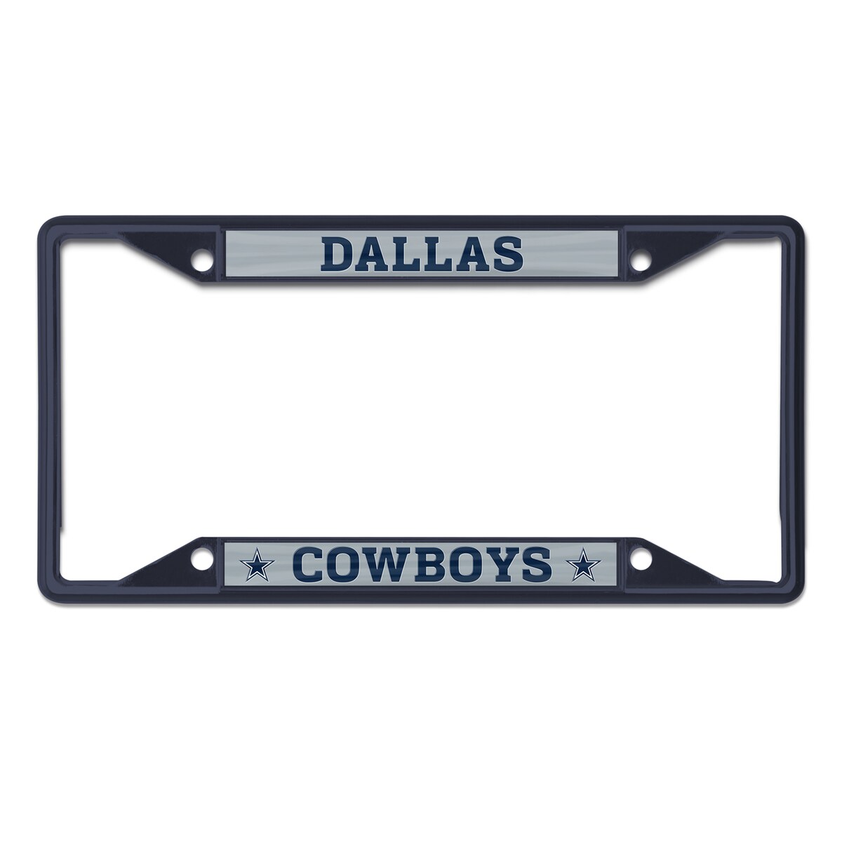 【公式グッズ】NFL カウボーイズ カー用品・カーアクセサリー WinCraft (Chrome Colored License Plate Frame)