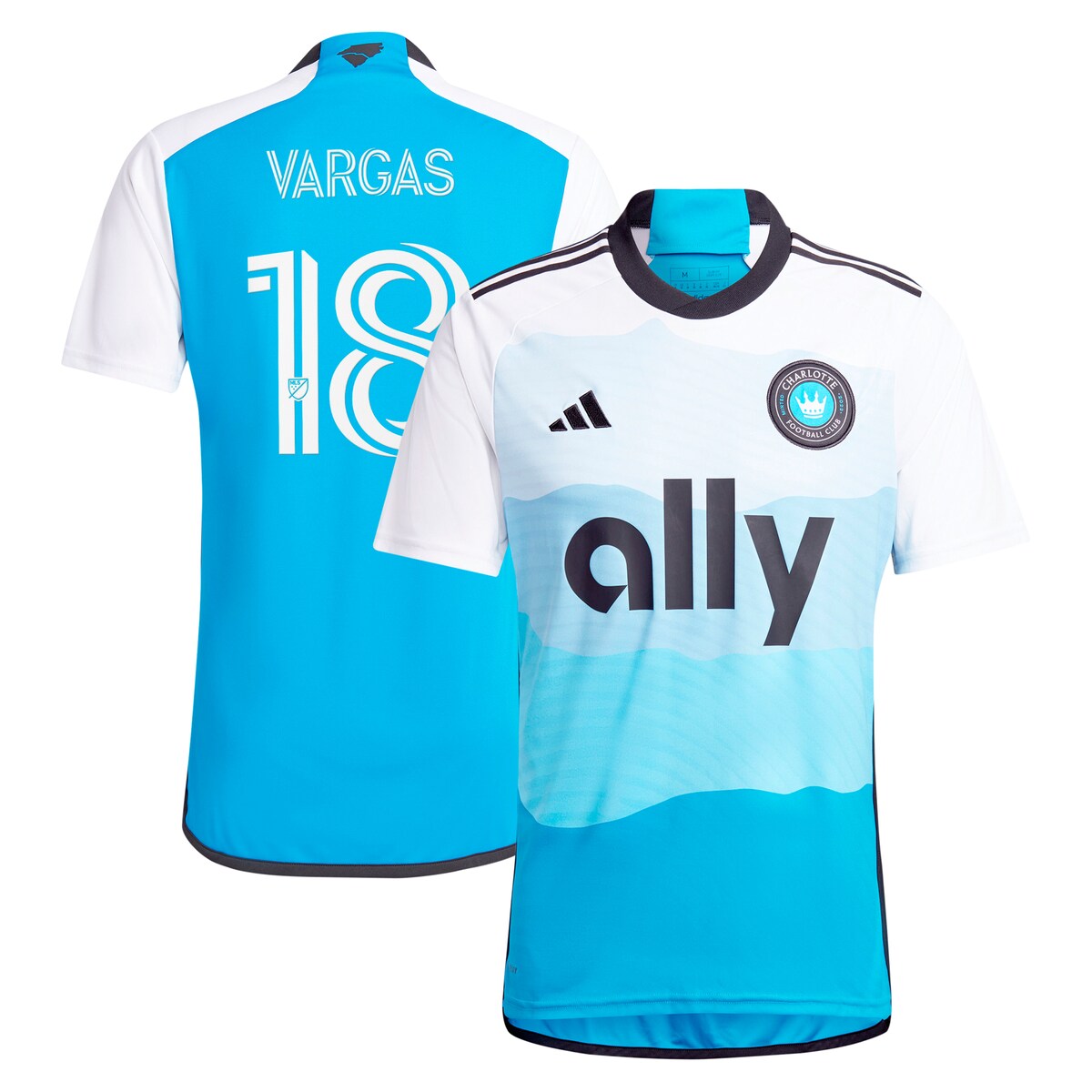 【公式グッズ】MLS シャーロットFC カーウィン・バルガス レプリカ ユニフォーム Adidas（アディダス） メンズ ブルー (ADI 2024/25 Men's Replica Jersey - Player)画像