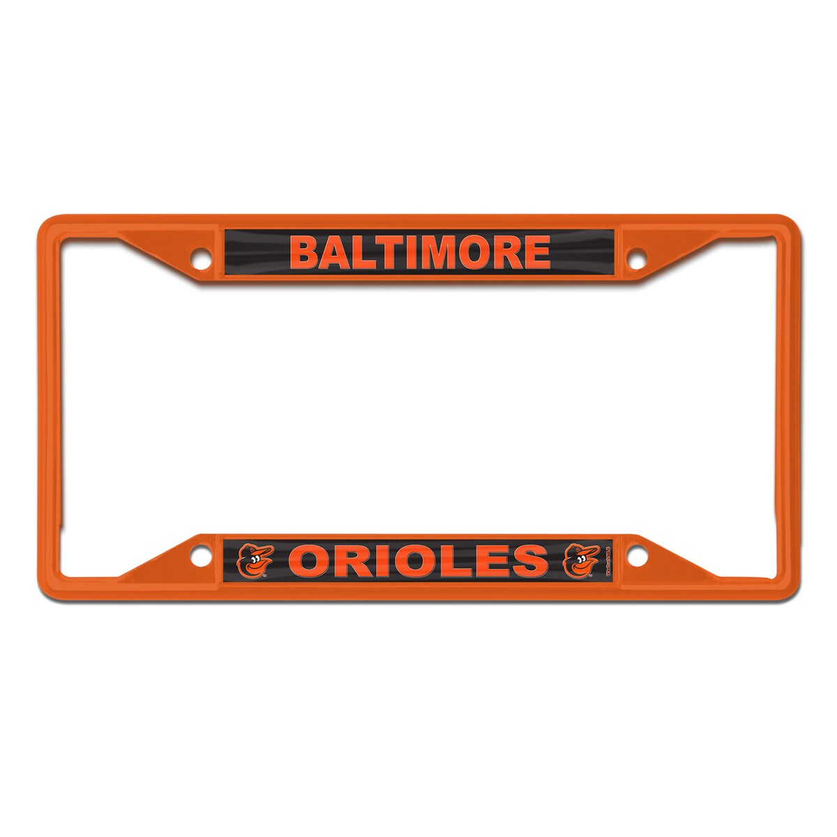 【公式グッズ】MLB オリオールズ カー用品・カーアクセサリー WinCraft (Chrome Colored License Plate Frame)