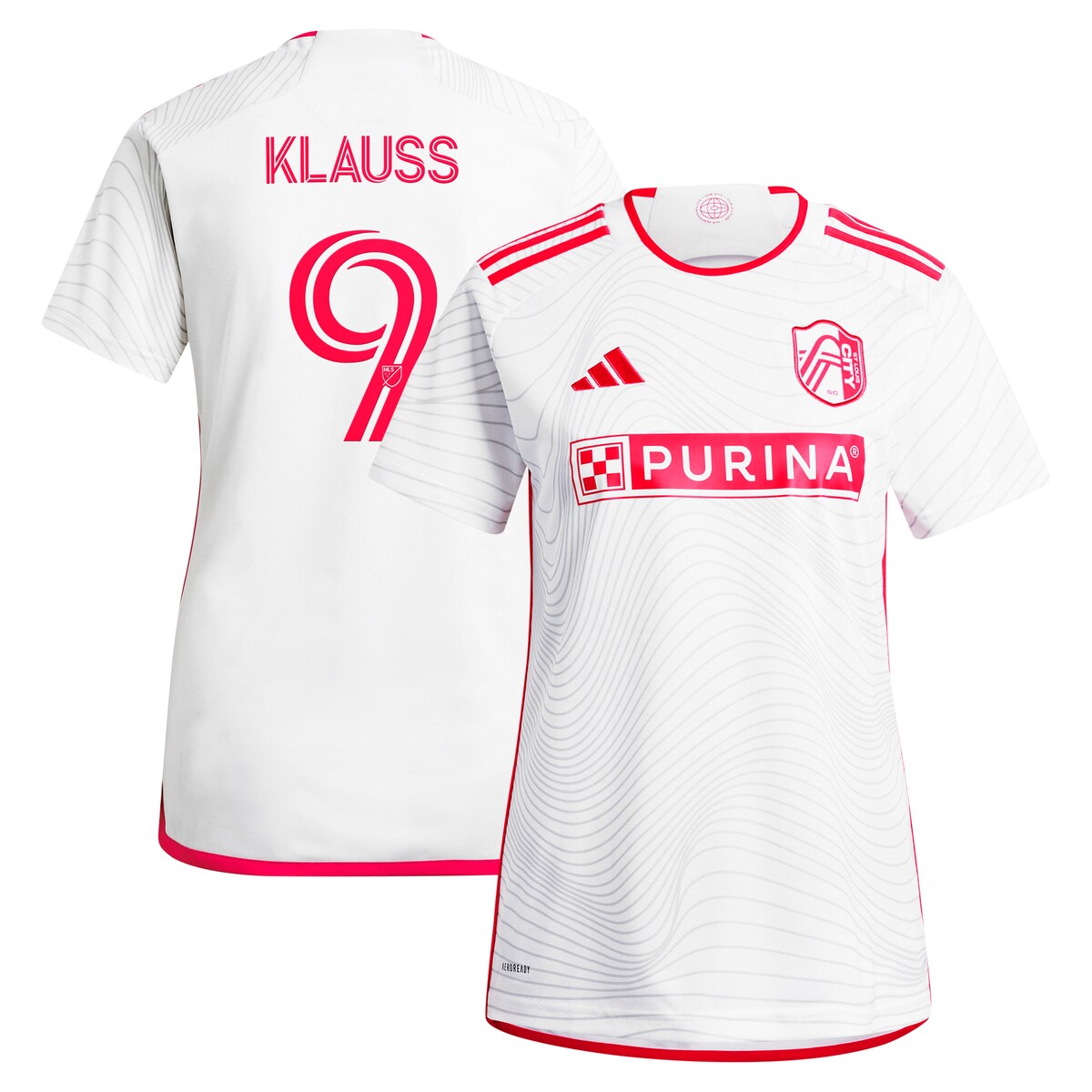 【公式グッズ】MLS セントルイス・シティSC クラウス レプリカ ユニフォーム Adidas/アディダス レディース ホワイト (ADI 2024/25 Women's Replica Jersey - Player)