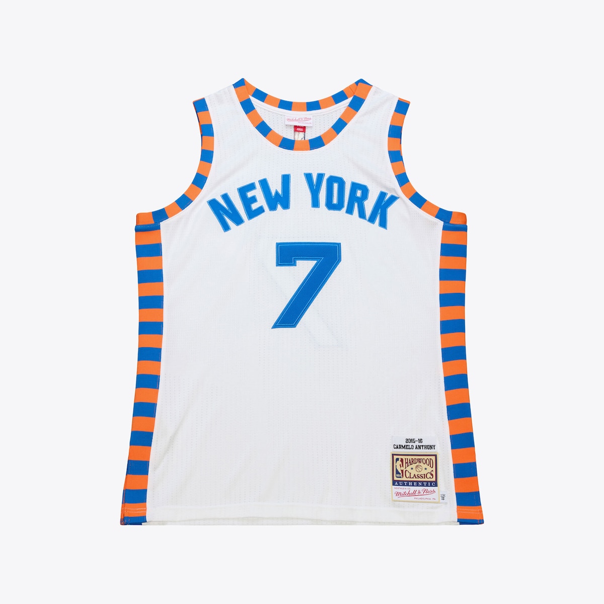 【公式グッズ】NBA ニックス カーメロ・アンソニー ユニフォーム Mitchell & Ness/ミッチェル＆ネス メンズ ホワイト (M&N AUTHENTIC JERSEY)