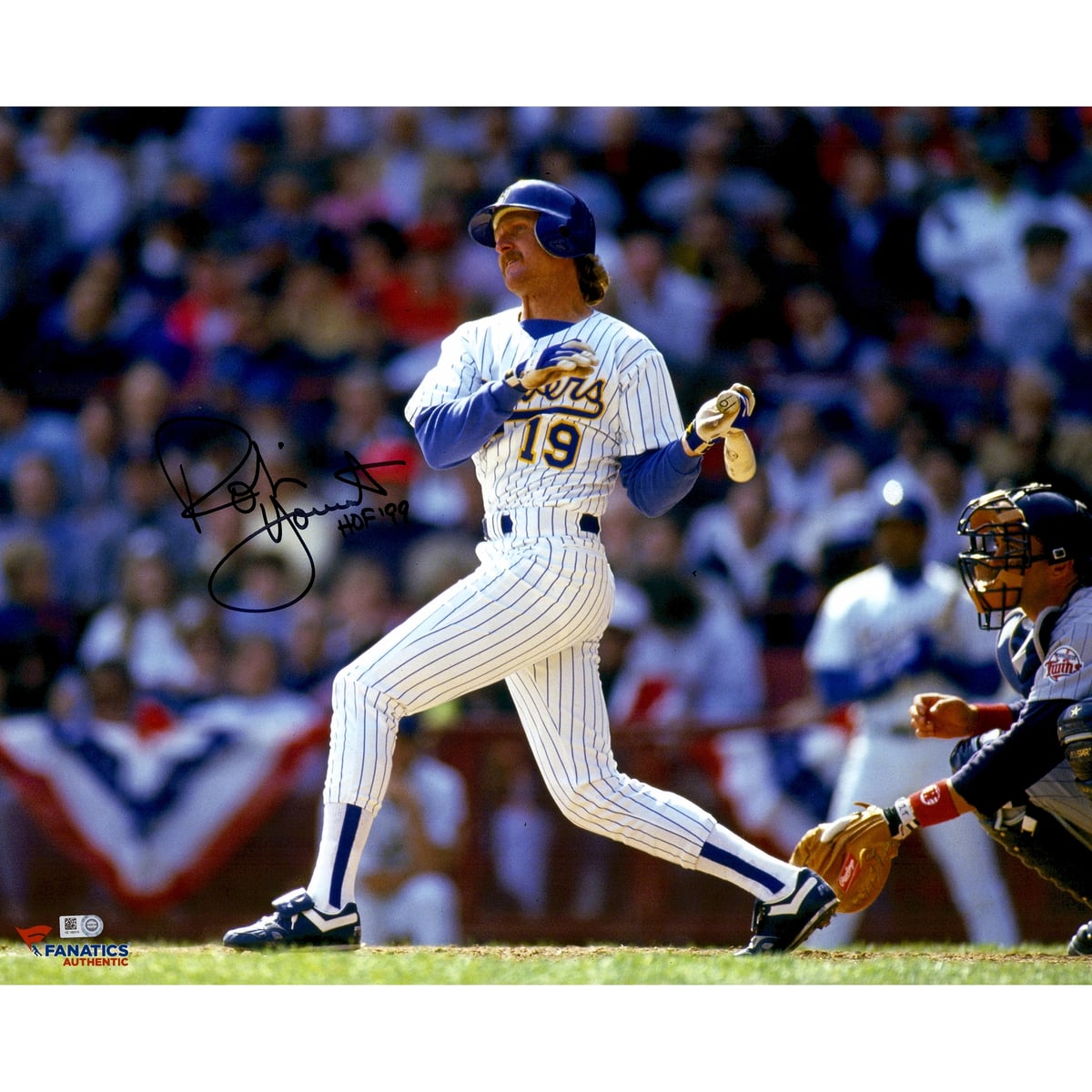 【MLB公式ホログラム付】MLB ブルワーズ ロビン・ヨント 直筆サイン フォト （16x20） Fanatics Authentic/ファナティクスオーセンティック (16x20 Aut Photo MLB)