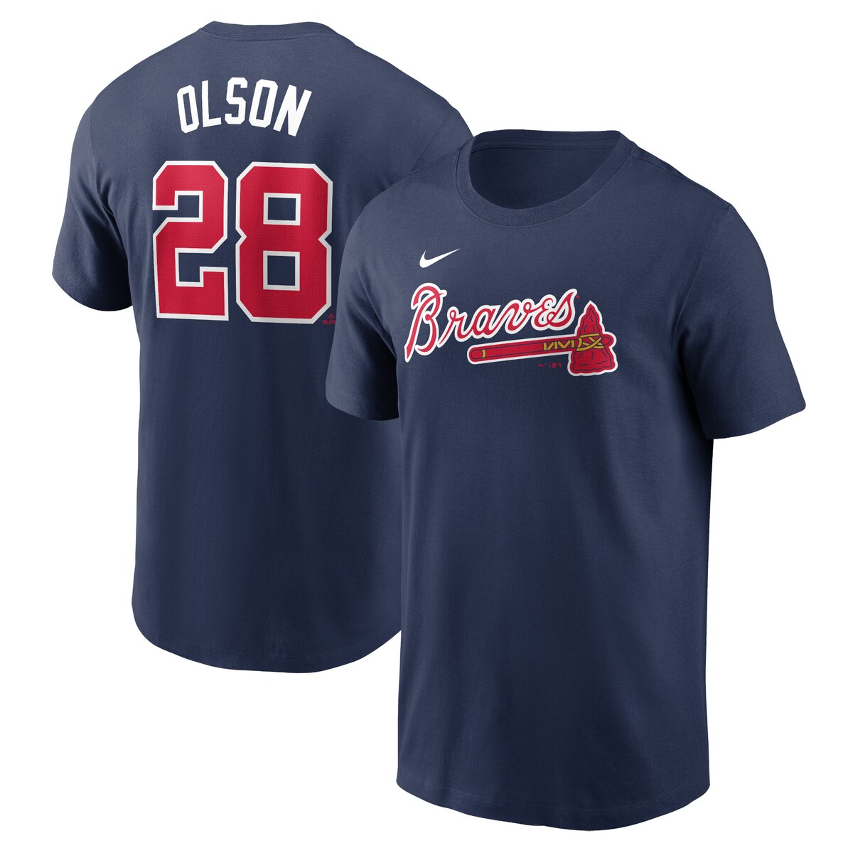 【公式グッズ】MLB ブレーブス マット・オルソン Tシャツ Nike/ナイキ メンズ ネイビー (Nike Fuse Men's N&N Tee)|Fanatics公式ストア 店