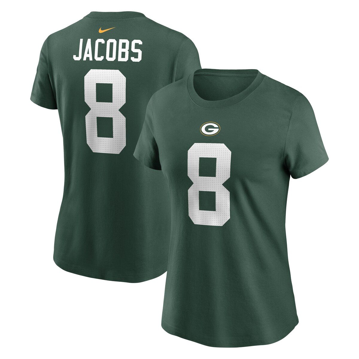 【公式グッズ】NFL パッカーズ ジョシュ・ジェイコブス Tシャツ Nike/ナイキ レディース グリーン (24 Women's Nike Player N&N SST)｜Fanatics公式ストア 店