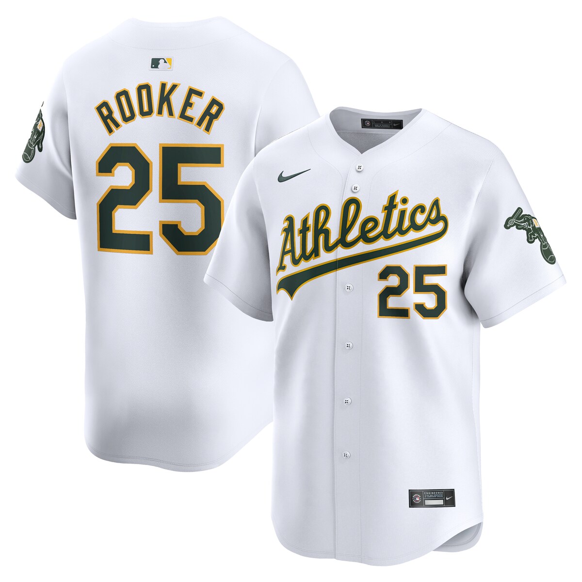 【公式グッズ】MLB アスレチックス ブレント・ルーカー リミテッド ユニフォーム Nike/ナイキ メンズ ホワイト (Nike Men's Limited Jerseys - FTF All Player MASTER Style)