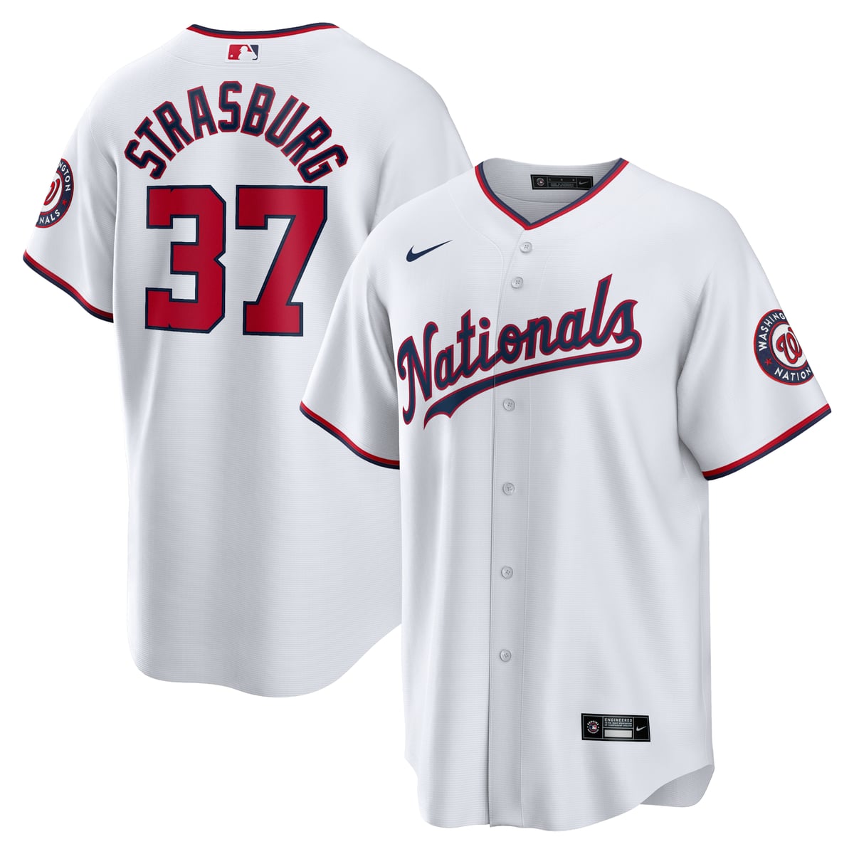 【公式グッズ】MLB ナショナルズ スティーブン・ストラスバーグ レプリカ ユニフォーム Nike/ナイキ メンズ ホワイト (Men's Nike Replica Player Jersey - WNA Strasburg for RYG)｜Fanatics公式ストア 店