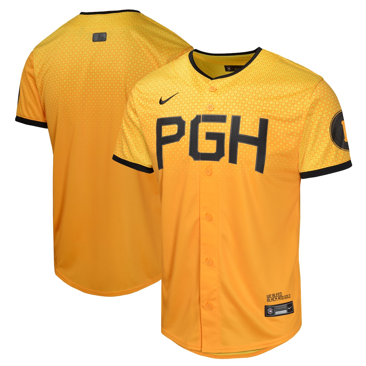 【公式グッズ】MLB パイレーツ リミテッド ユニフォーム Nike/ナイキ キッズサイズ ゴールド (Youth 24 Limited CC Carryover Blank Jersey)