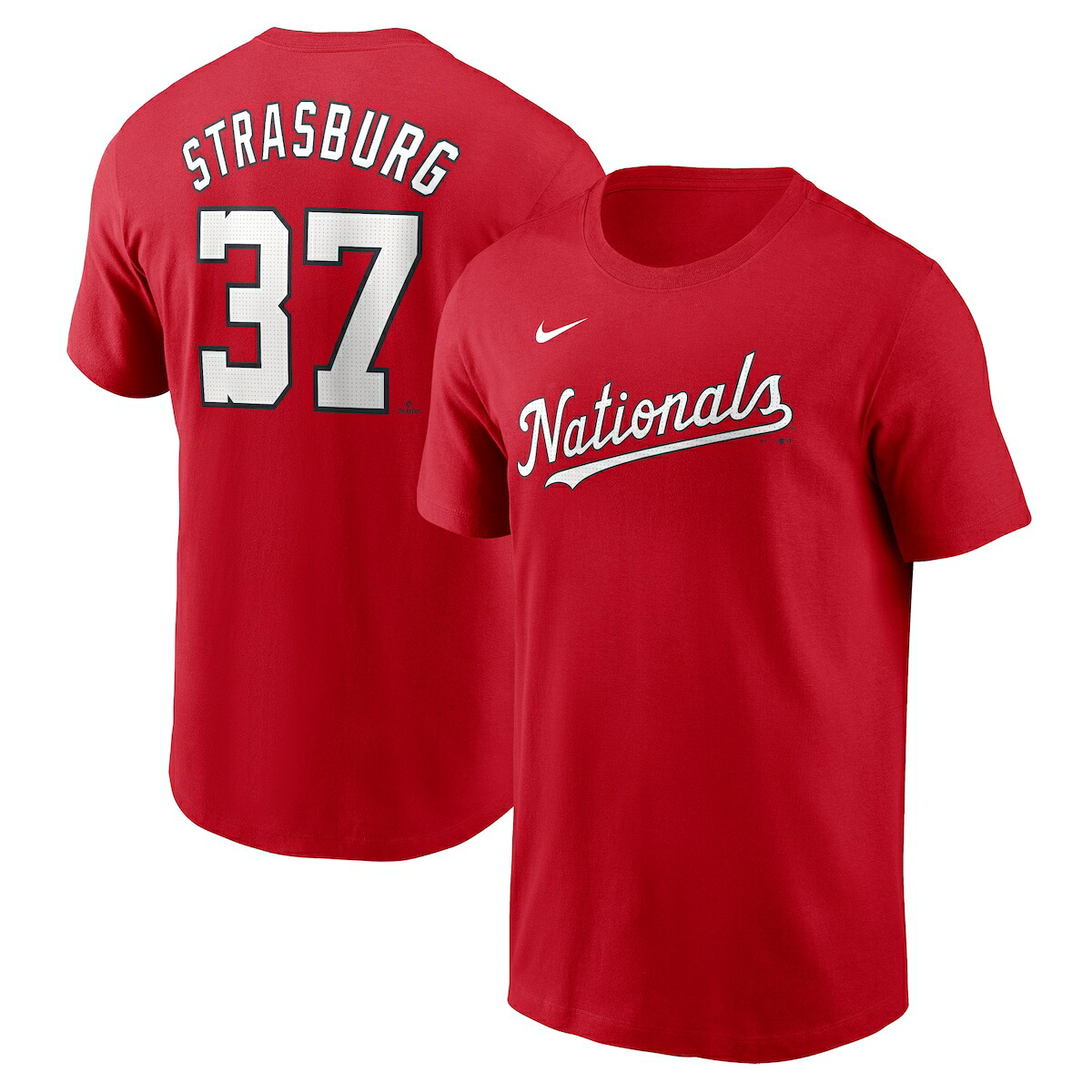 【公式グッズ】MLB ナショナルズ スティーブン・ストラスバーグ Tシャツ Nike/ナイキ メンズ レッド (Nike Fuse Men's N&N Tee)｜Fanatics公式ストア 店