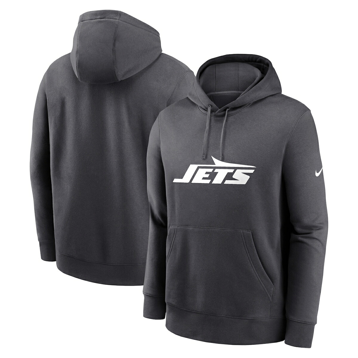 【公式グッズ】NFL ジェッツ プルオーバー パーカー Nike/ナイキ メンズ アンスラサイト (24 Mens FAN GEAR Nike Club Logo POH)