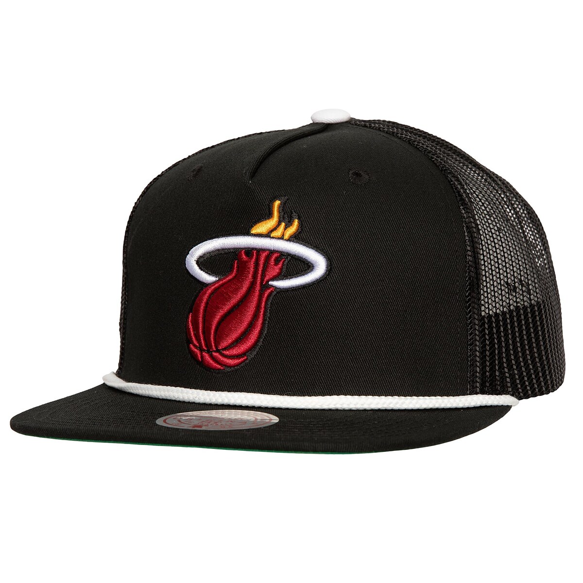 【公式グッズ】NBA ヒート スナップバック キャップ Mitchell & Ness/ミッチェル＆ネス メンズ ブラック (24 NBA MNC Roper Meshback Trucker Snapback Hat)｜Fanatics公式ストア 店