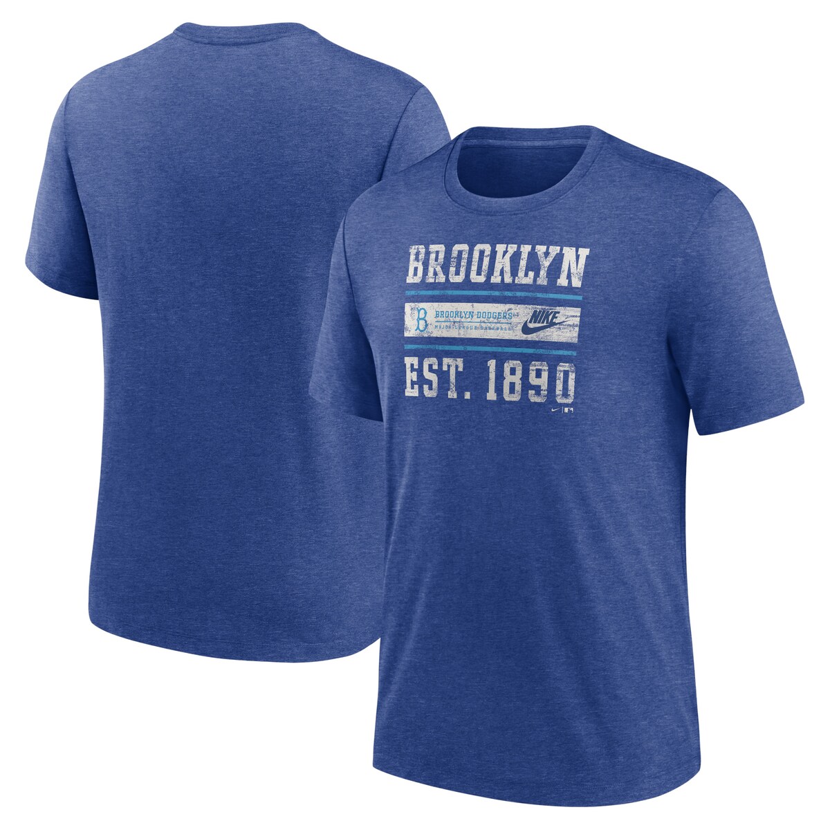 【公式グッズ】MLB ドジャース Tシャツ Nike/ナイキ メンズ ヘザーロイヤル (Men's Nike Cooperstown Local Stack Triblend Tee SP24)