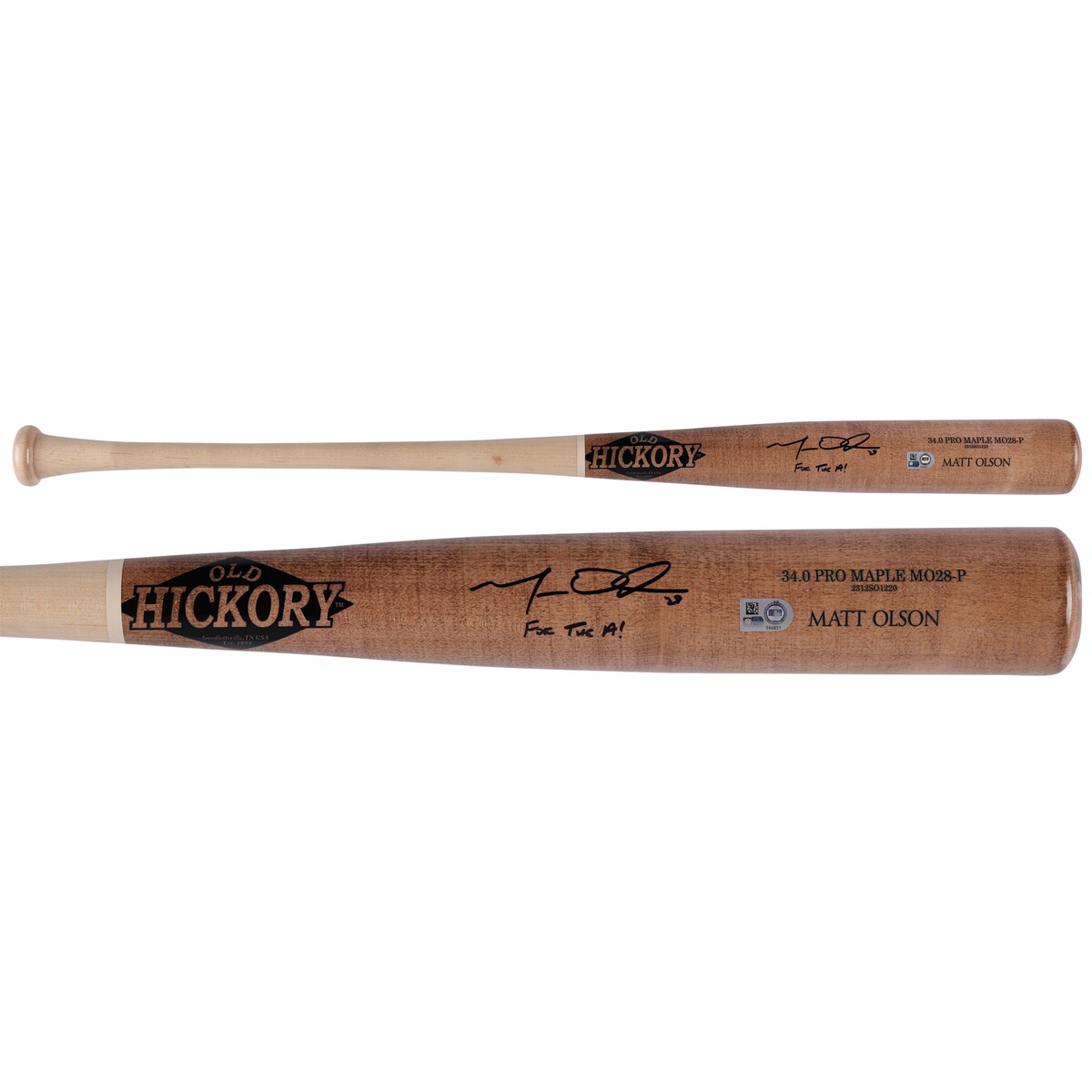 【MLB公式ホログラム付】MLB ブレーブス マット・オルソン 直筆サイン バット Fanatics（ファナティクス） (AUT BAT 45338)