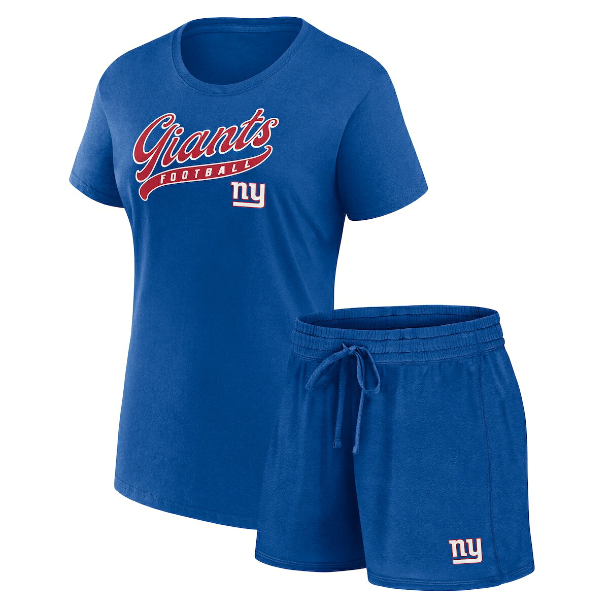 【公式グッズ】NFL ジャイアンツ ショートパンツ Fanatics/ファナティクス レディース ロイヤル (24 Women's Start to Finish Tee/Short Combo Pack)