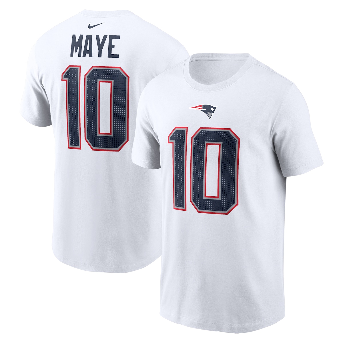 【公式グッズ】NFL ペイトリオッツ ドレイク・メイ ネーム&ナンバー Tシャツ Nike/ナイキ メンズ ホワイト (Men's Nike Player N&N SST 2024 Draft)|Fanatics公式ストア 店