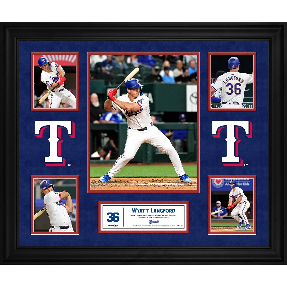 【公式グッズ】MLB レンジャーズ ワイアット・ラングフォード コレクタブルフォト Fanatics Authentic/ファナティクスオーセンティック (UNS FR MLB HMC1 COLLAGE 45384)