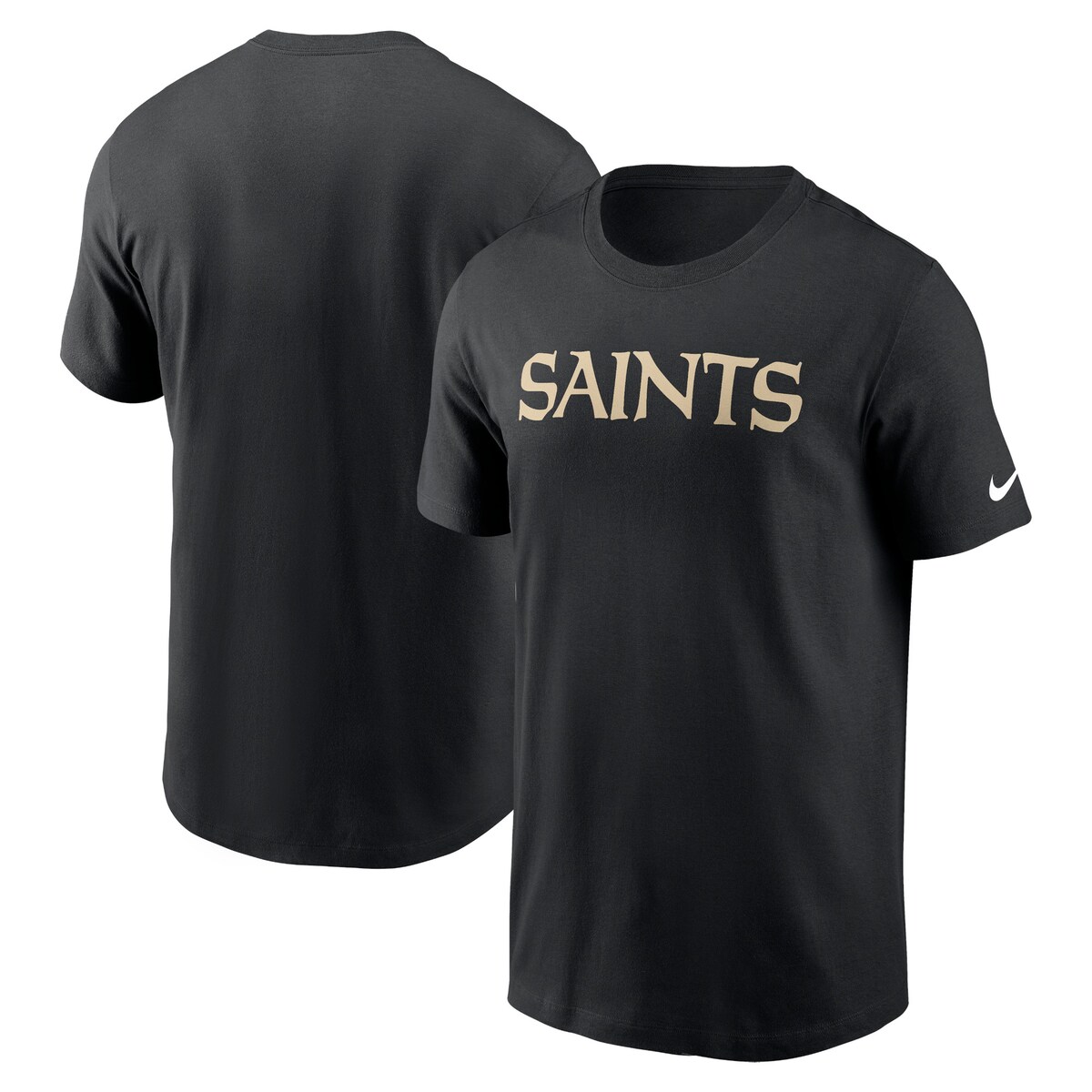 【公式グッズ】NFL セインツ Tシャツ Nike/ナイキ メンズ ブラック (MENS NIKE PRIMETIME WORDMARK ESSENTIAL TEE)｜Fanatics公式ストア 店
